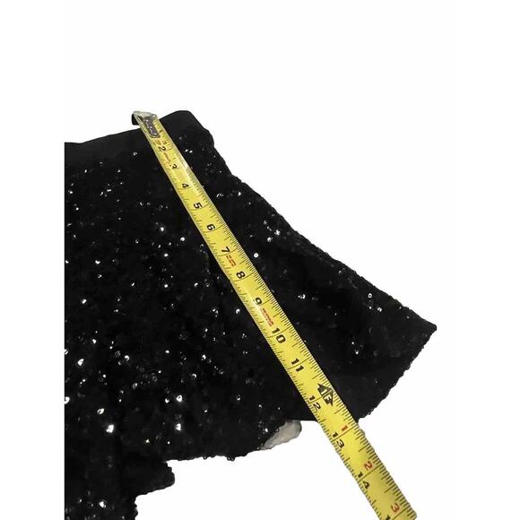 Sexy Black Sequin Covered Shorts Small Lined Hotpants Datenight Glam Hollywood - Picture 9 of 12